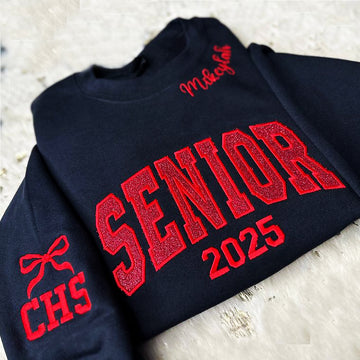 Class Of 2025 - Personalized Glitter Senior Sweatshirt