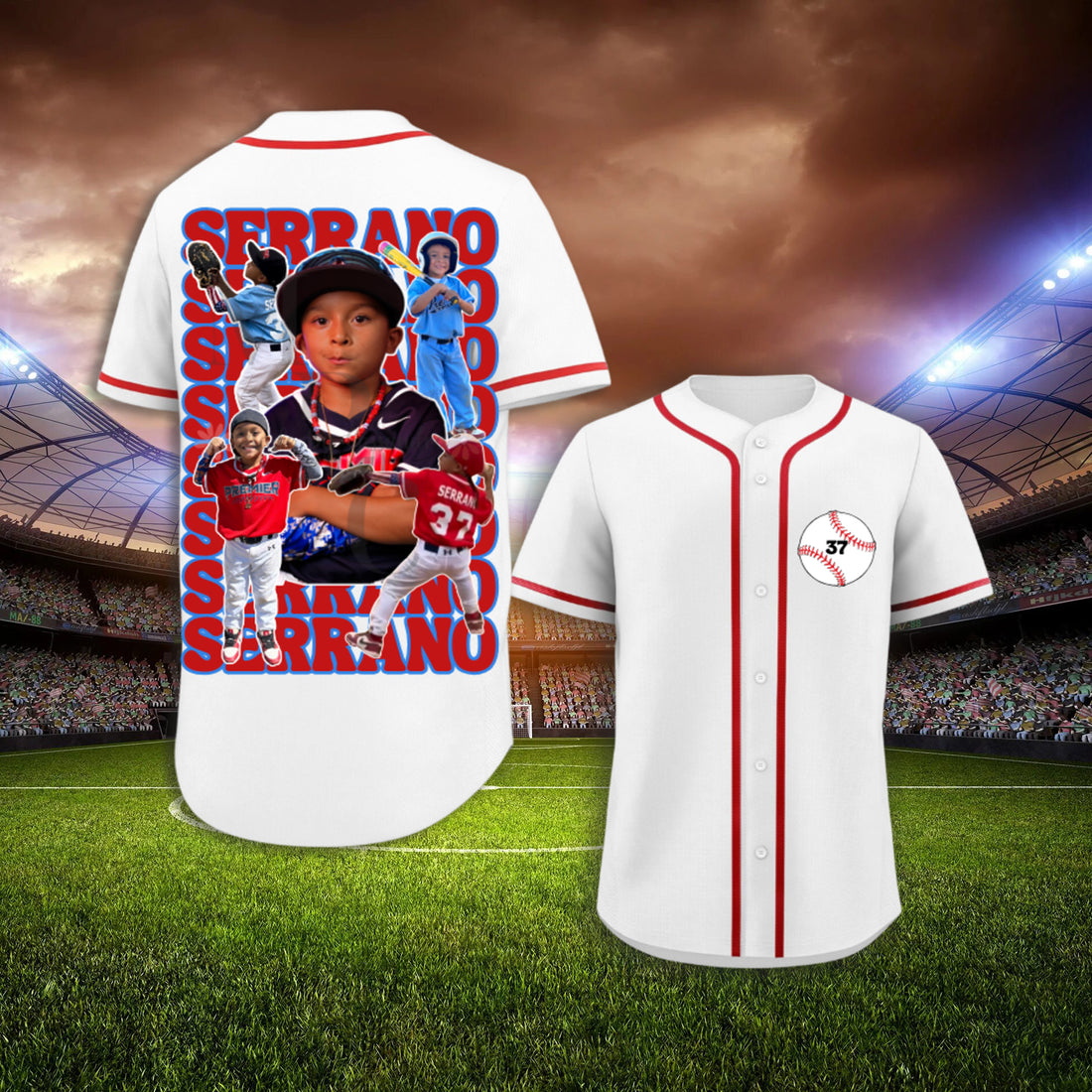 Game Day - Custom Photo Baseball Jersey