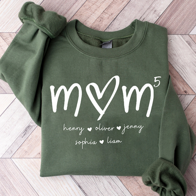 Mom Means Everything - Family Custom Sweatshirt With Design On Chest