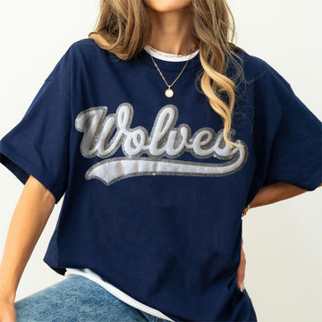 Custom Puff and Glitter Team Name T-Shirt/Sweater