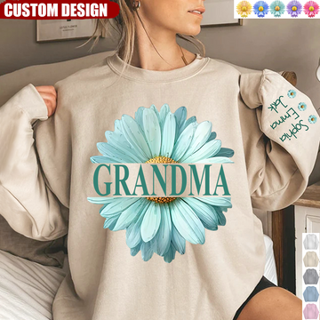 Personalized Mama Grandma Flower Daisy Shirt
