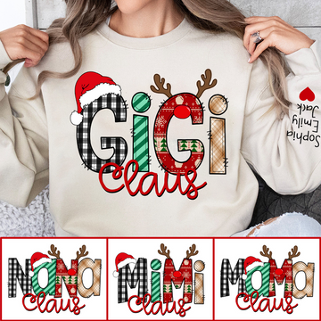 Personalized Xmas Pattern Reindeer Christmas Sweatshirt For Gigi
