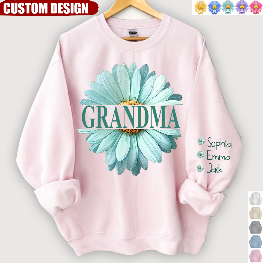 Personalized Mama Grandma Flower Daisy Shirt