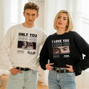 Valentine's Day Gift Custom Eyes Photo Sweatshirt, Anniversary gift