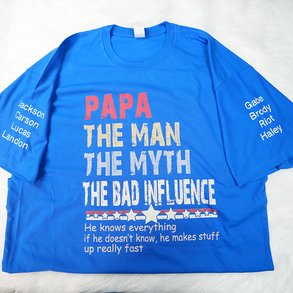 Personalized Dad Papa Legend Influence Shirt