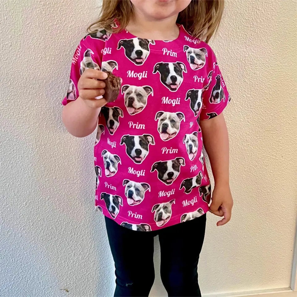 Personalized Face Shirt - Custom Kids/Pets/Human Face T - Personalized Kids Photo Gift