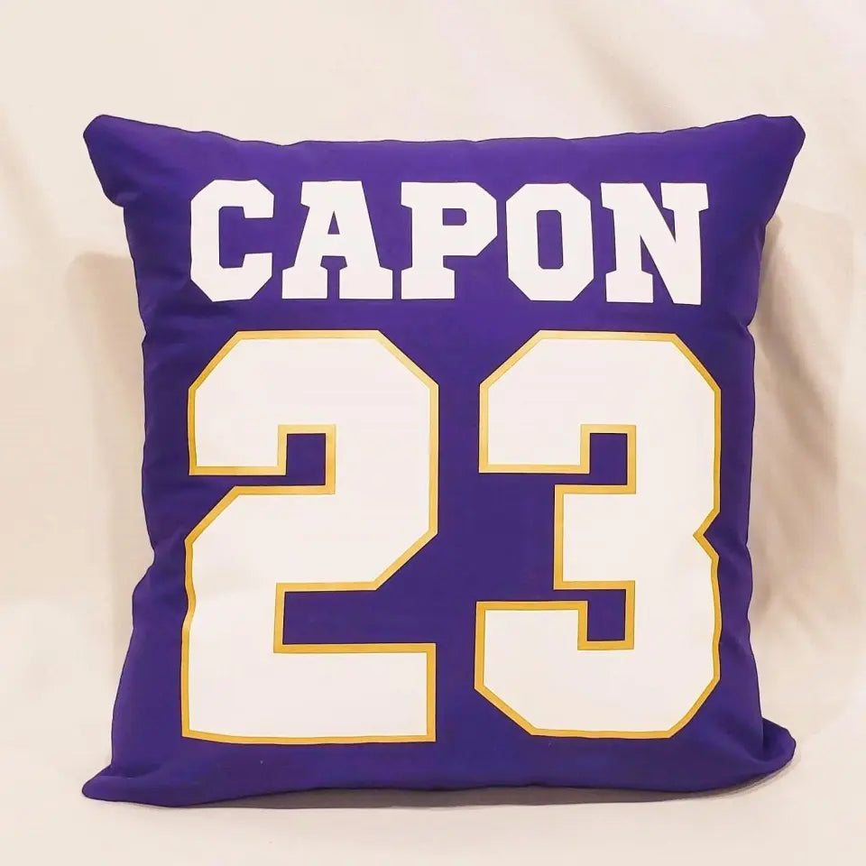 Personalized Pillow - Sports Name Number Athlete Bedding Room Decor For Students Senior
