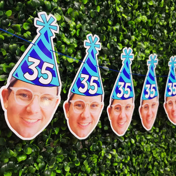 Custom Head Birthday Banner - Personalized Birthday Face Photo Banner