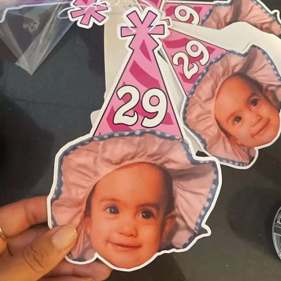 Custom Head Birthday Banner - Personalized Birthday Face Photo Banner