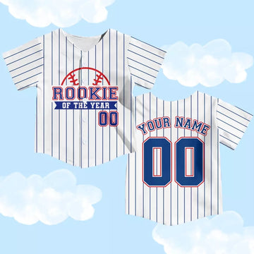 Personalized Rookie Of the Year Kid Baseball Jersey - Custom Name Number Kids Baseball Shirt