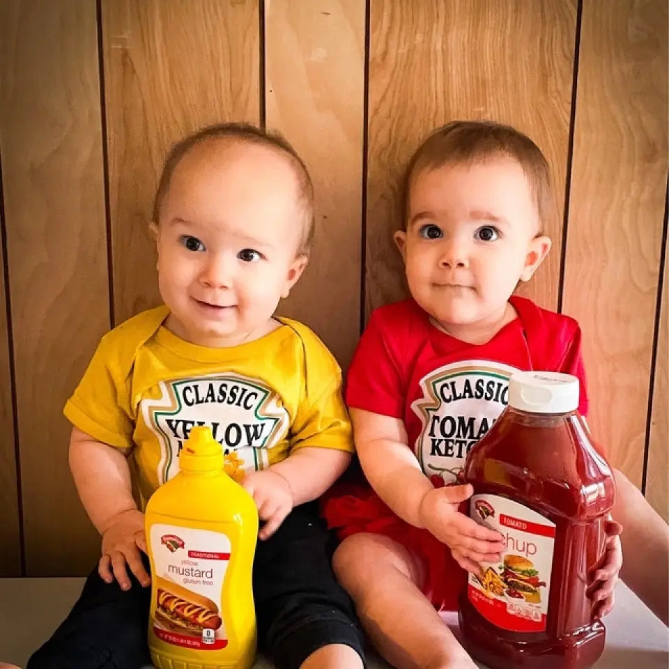 Fun Baby Onesies - Ketchup, Mustard, And Sweet Relish Baby Onesies