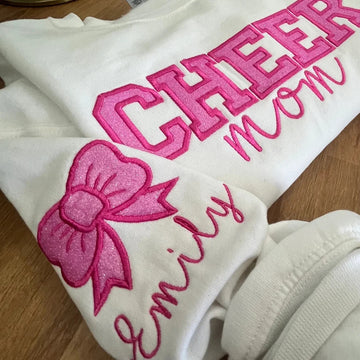 Personalized Embroidered Cheer Mom Sweatshirt