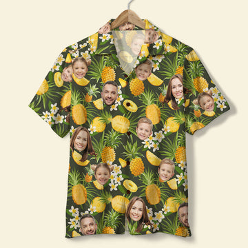 Custom Face Personalized Summer Hawaiian Shirt - Gift For Family