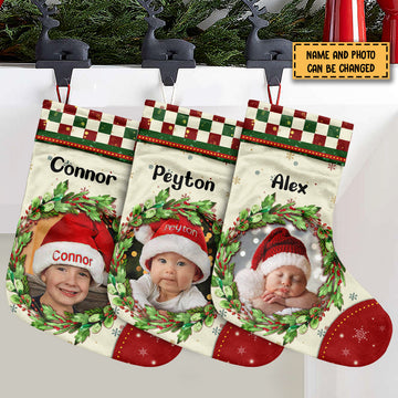 Personalized Christmas Stocking - Customize Your Child's Photo