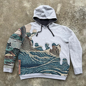 Patchwork Hiroshige Japanese Art Hoodie Pre-Order