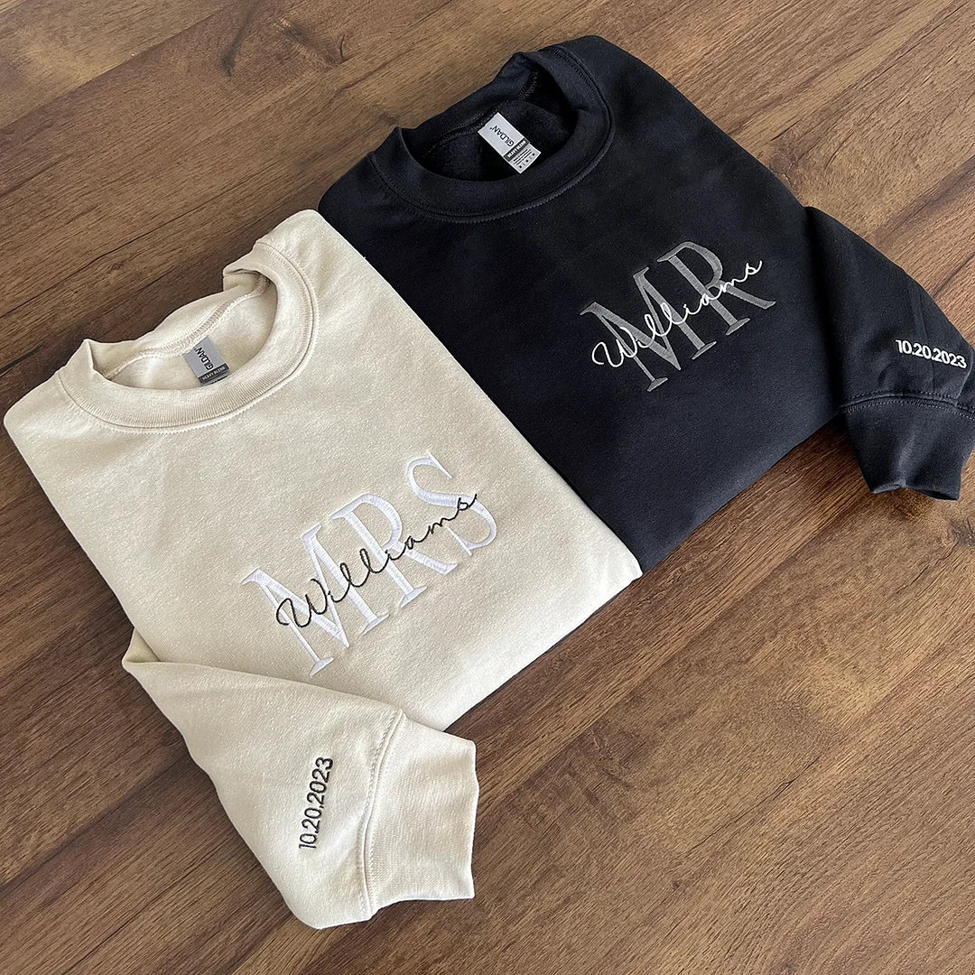 Custom Embroidered Mrs. Sweatshirt