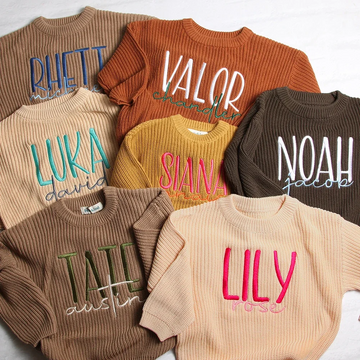Personalized Embroidered Baby and Toddler Sweater