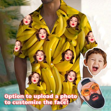 Customized Banana Fruit Hawaiian Shirt - Custom Face Photos
