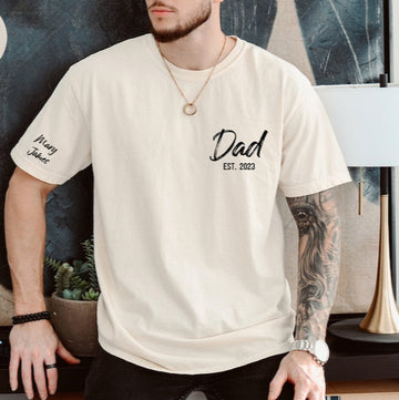 Custom Dad Tshirt - Personalized Dad Shirt with Kids Names - Gift for Fathers Day