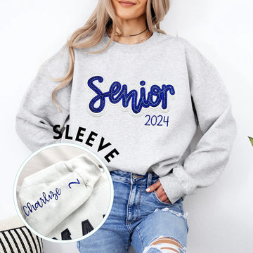 Class Of 2025 - Custom Embroidered Glitter Sequined Senior Sweatshirt