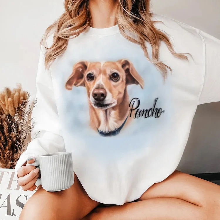 Pet Portrait Custom Airbrush Photo Tee Sweatshirt Hoodie