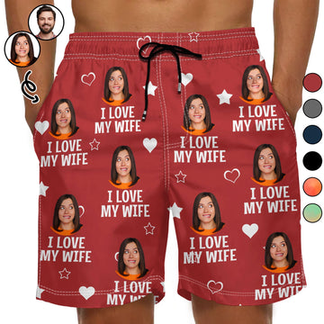 Personalized Photo Unisex Beach Shorts