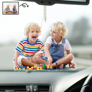 Personalized Acrylic Car Hanger - Custom Photo Funny Gift For Family