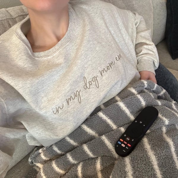 In My Dog Mom Era - Custom Embroidered T shirt/Sweatshirt
