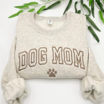 Custom Embroidered Dog Mom Sweatshirt