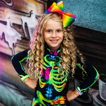 Free shipping✈️Kids Halloween Party Costume - Girls Funny Sugar Skeleton Bones Bodysuit Trick or Treat Skull Jumpsuit