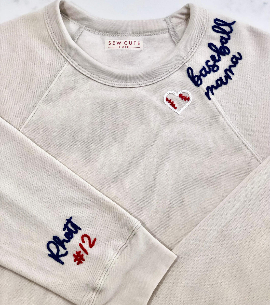 Personalized Baseball Sport Mama Collar Chain Stitched Shirt