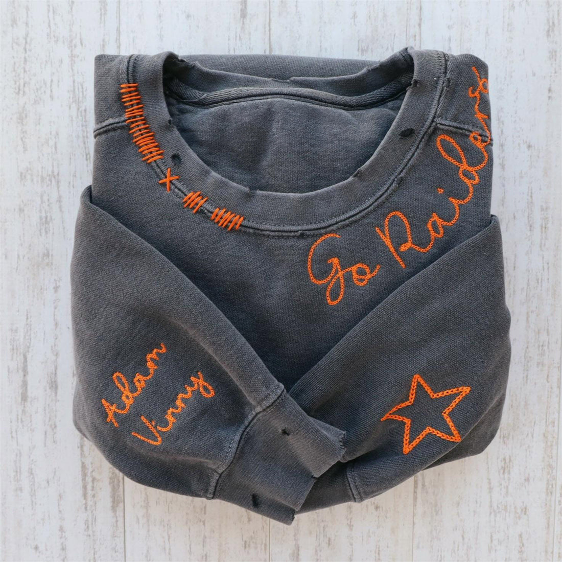 🏈VINTAGE CUSTOM Classic Football Embroidered Sweatshirt/Hoodie