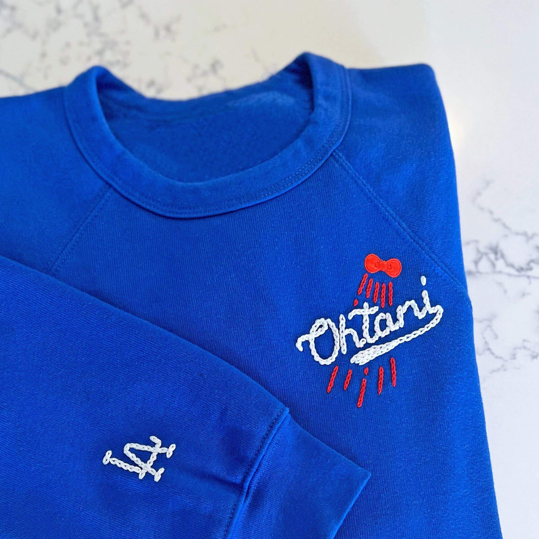 Personalized Dodgers Chain Stitched Embroidered Tshirt/Sweatshirt