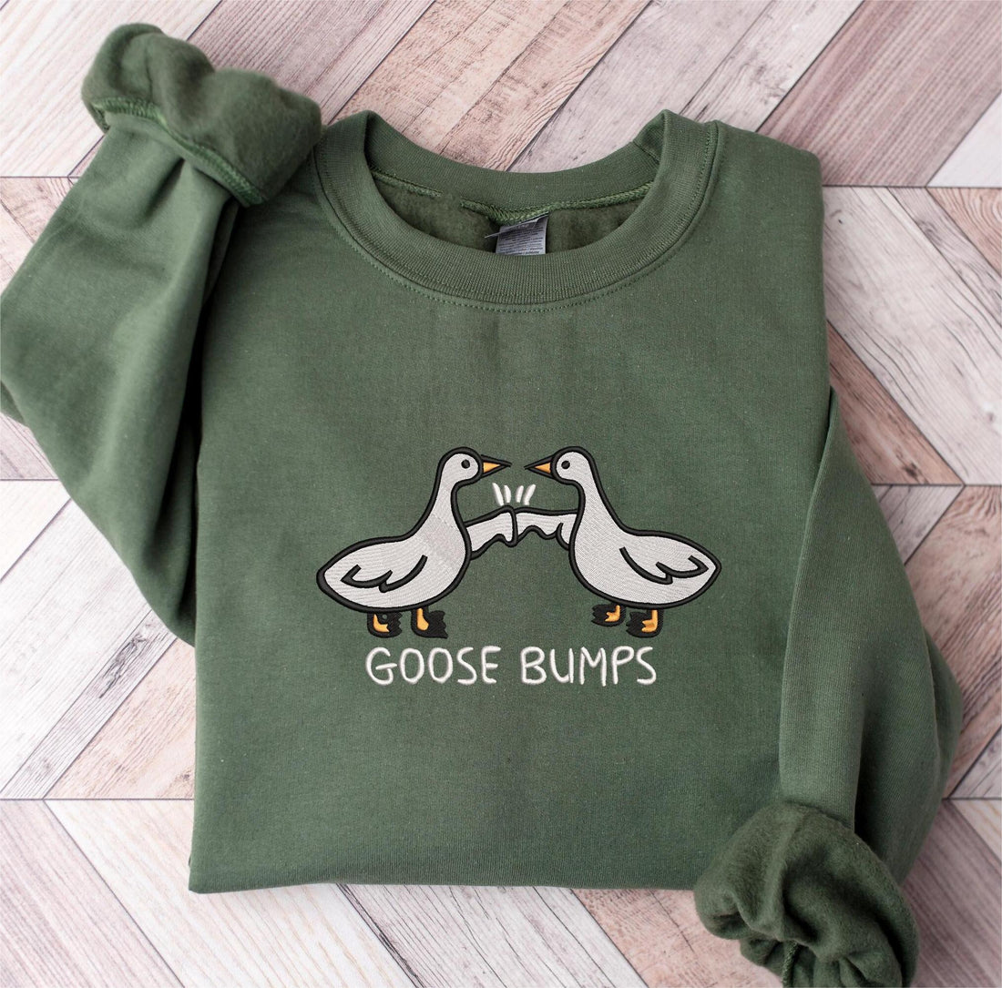 Embroidered Goose Bumps Tee/Sweatshirts