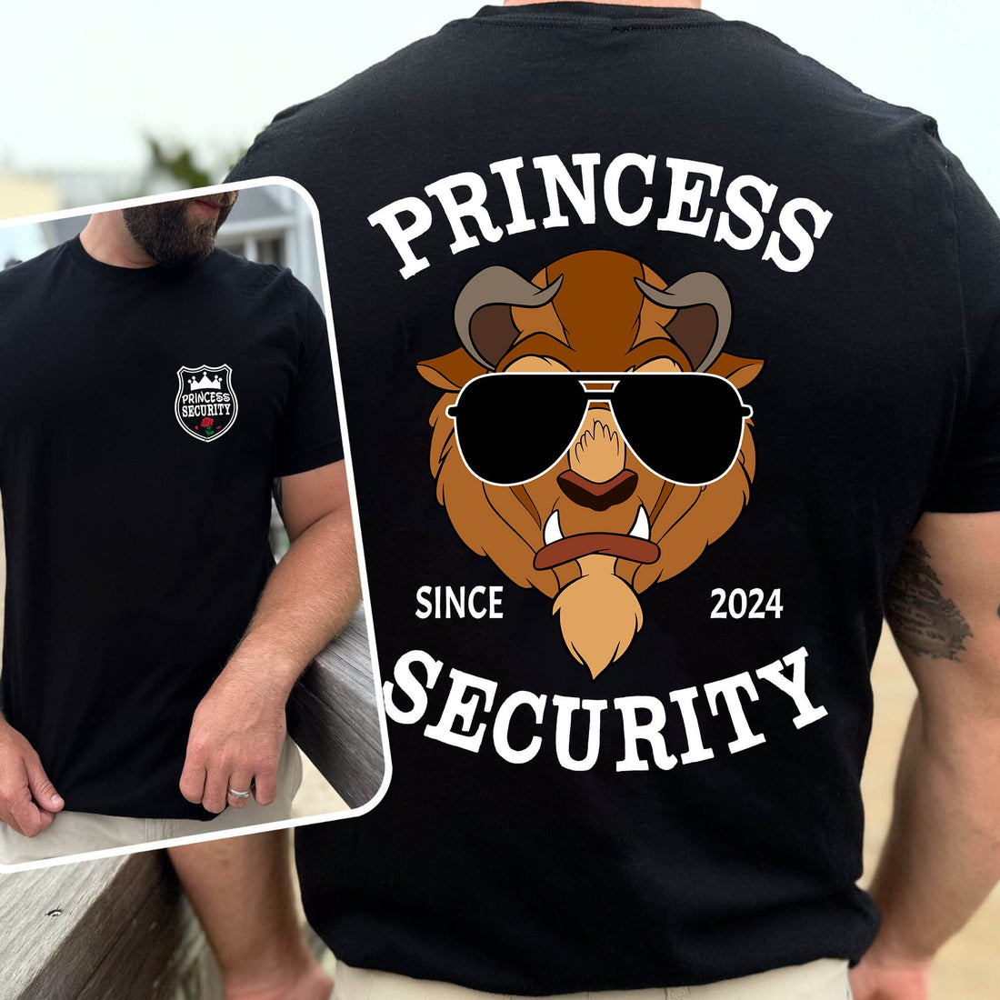 Custom Daddy Est Year Disney Princess Security Two Sided Shirt