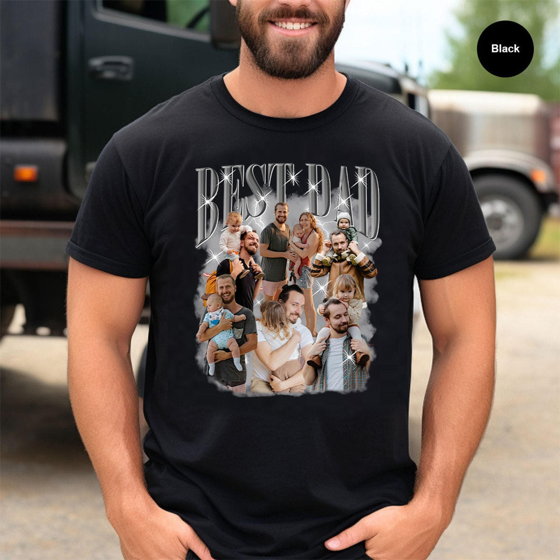 Personalized Photo Best Dad Ever Shirt