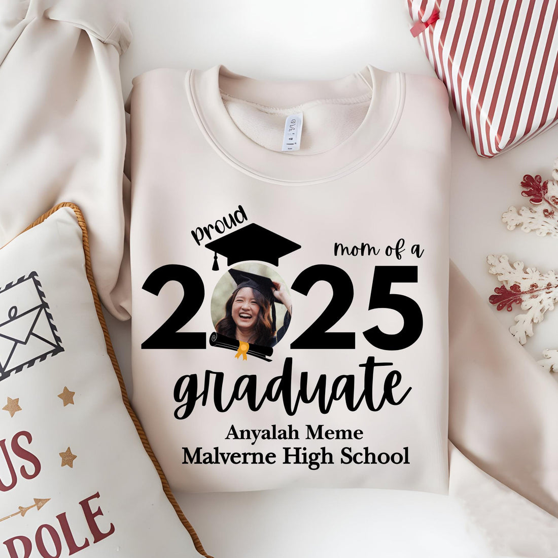 Class of 2025 - Personalized Photo Family Matching Graduation T-Shirt/Sweatshirt