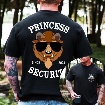Custom Daddy Est Year Disney Princess Security Two Sided Shirt