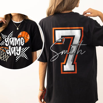 Personalized Basketball Mom Family Shirt - Basketball Game Day OOTD