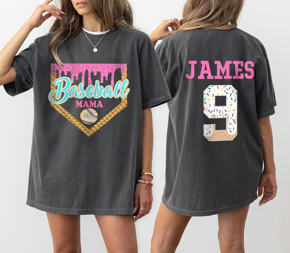 Personalized Baseball Drip Mama Shirt