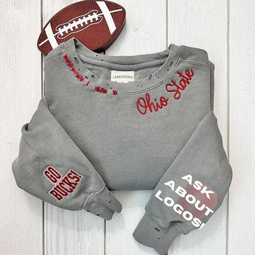 🏈VINTAGE CUSTOM Classic Football Embroidered Sweatshirt/Hoodie