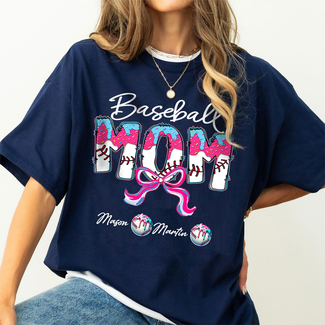 Personalized Baseball MOM/NANA Sweet Drip Shirt - Gift For Mom/Grandma
