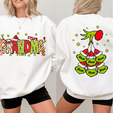 Personalized Grandma Mom With Kids Names Christmas Sweatshirt