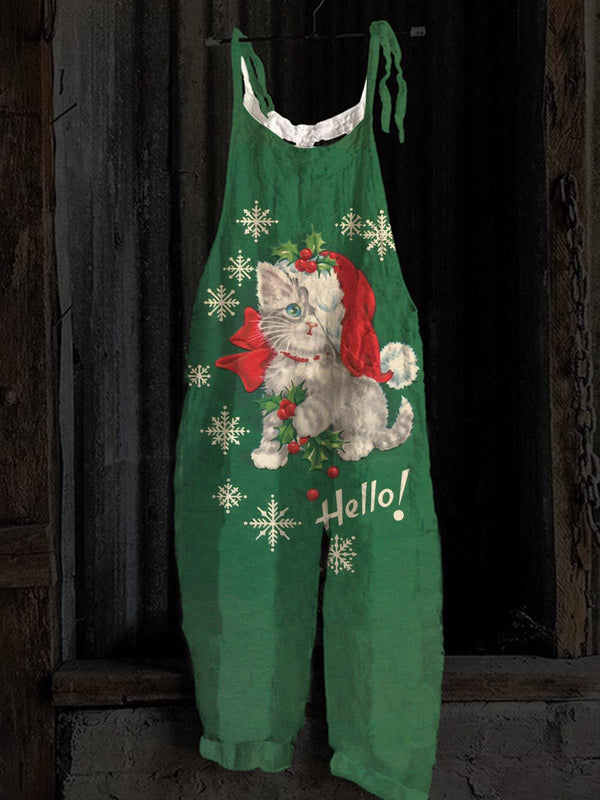 Women's Christmas Cat Jumpsuit