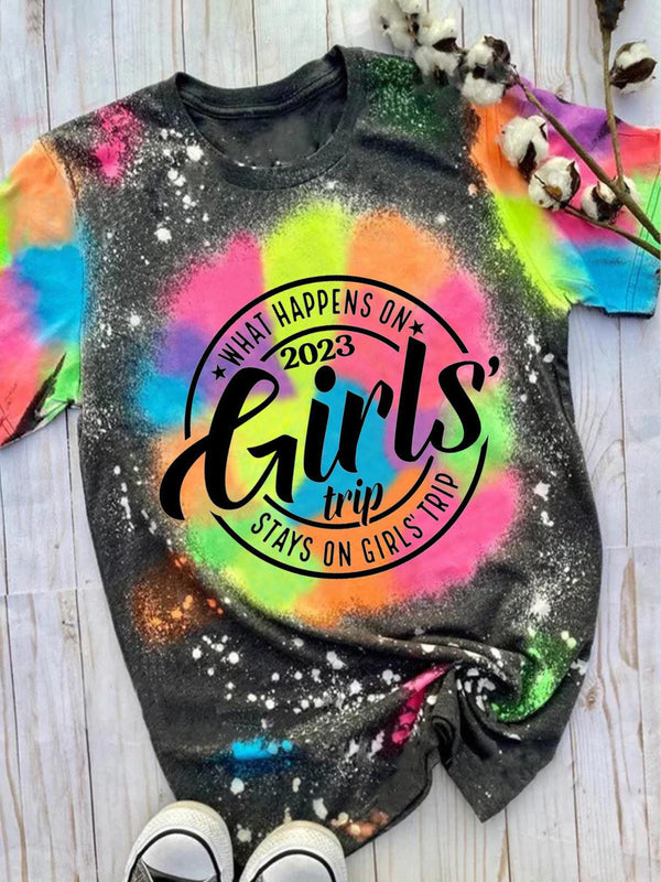 Girls Trip Tie Dye Crew Neck T-shirt