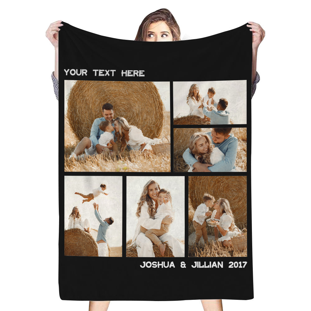 Personalized Parent-Child Photo Blanket - Memorial Unique Family Gift