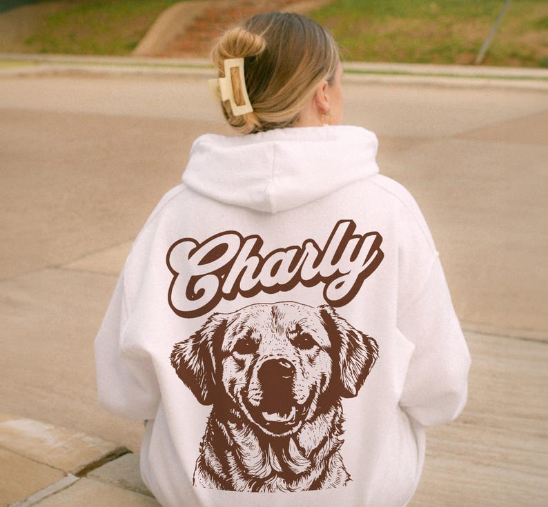 Custom Pet Dog Cat Face Print Hoodie Sweatshirt From Photo