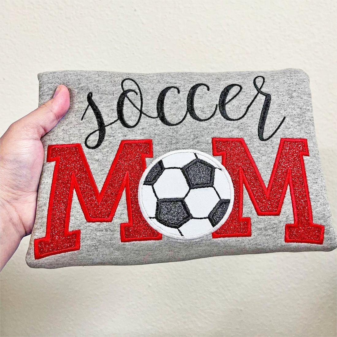 Customized Glitter Ball Sports Moms Sweatshirt