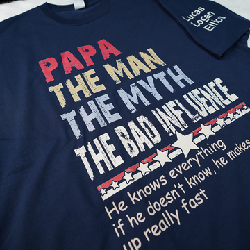 Personalized Dad Papa Legend Influence Shirt