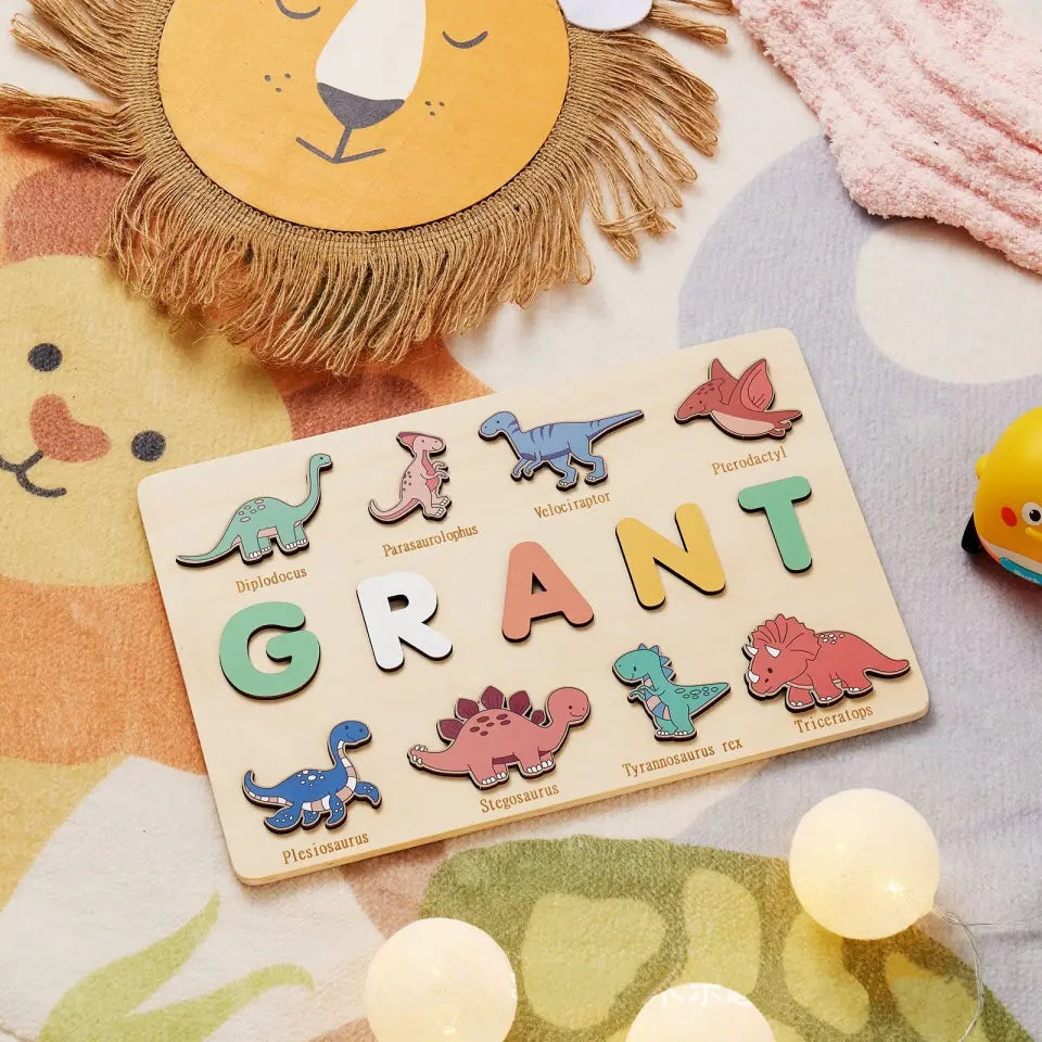 Free shipping✈️Personalized Kid's Name Wooden Puzzle - Gifts for Baby Toddler Grandchildren